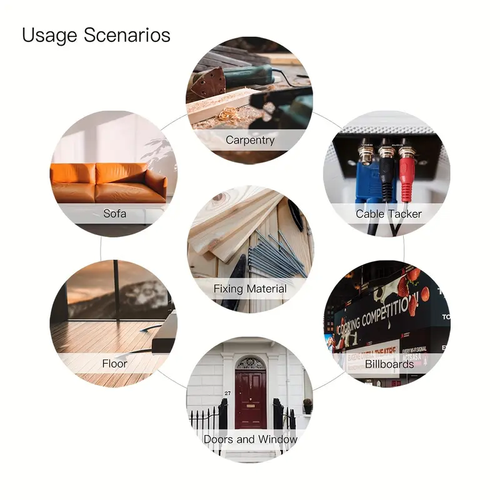 3 in 1 Staple Gun, 1 Count Extra Heavy Duty Staple Gun with 600pcs Staples, Multifunctional Upholstery Stapler for Fixing Material, Decoration, Carpentry, Furniture, Door and Window