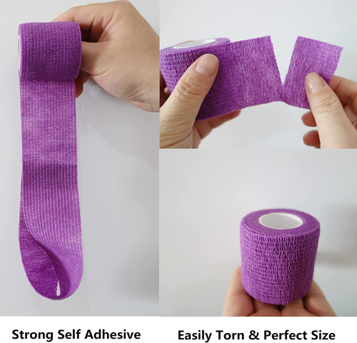 Customized Sports Athletic Self Adhesive Elastic Cohesive Bandage to Provide Support, Protect Joints.