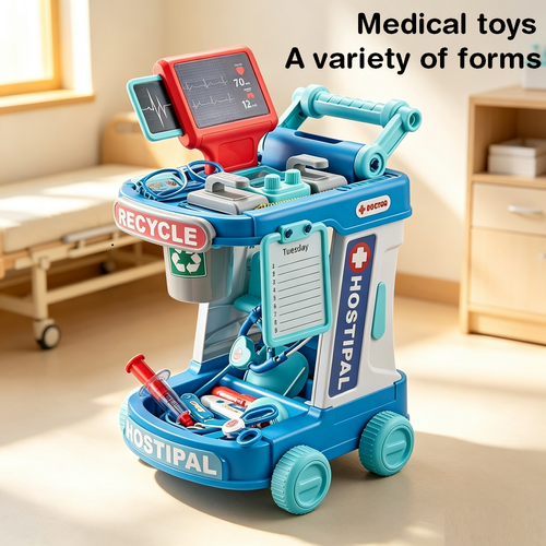 Doctor Toys Kits Pretend Play Preschool Kids Toys Doctor Trolley Play Set Role Play Game for Kids Girls Children Toys