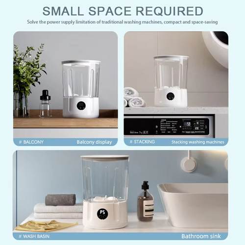Portable Rechargeable 1.5L 2400mah Compact Deep Cleans Mini Wireless Portable Washing Machine for Underwear and Hosiery