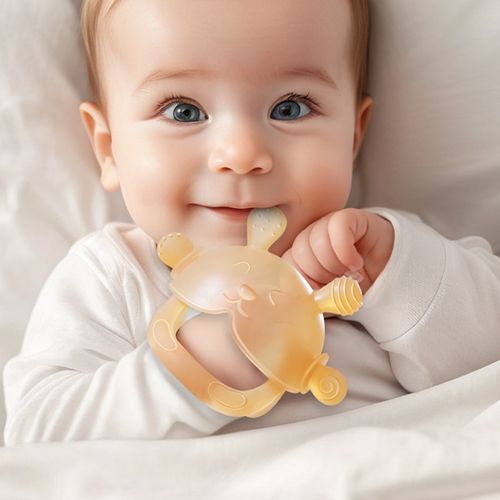 Silicone Baby Food Grade Rabbit Complete Set Hand Held Boilable Liquid Silicone Special Soothing Chew Toy