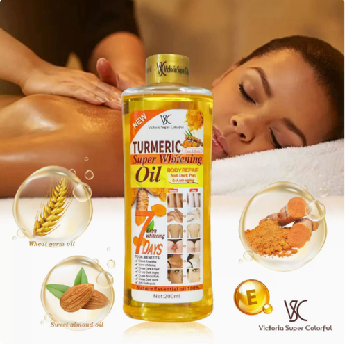 Turmeric Rose Almond Papaya Herbal Body Oil Moisturizing Whitening Wrinkle Resistant Carrot Turmeric Essential Oil Body Massage