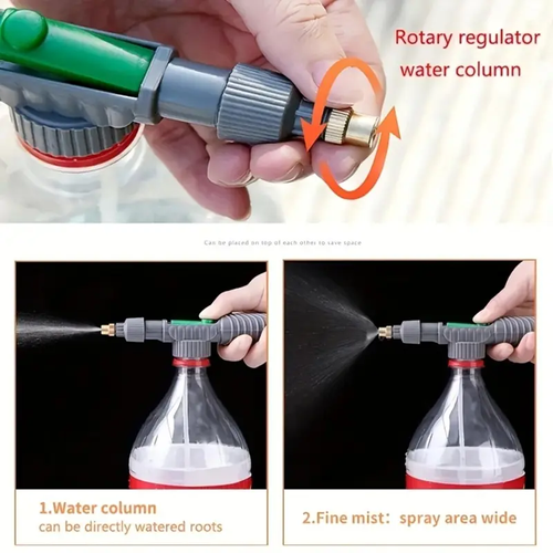 Bottle Sprayer, Manual High Pressure Air Pump Sprayer, Adjustable Drink Bottle Spray Head, Adjustable Nozzle, Garden Watering Tool, Garden Watering Sprinkler, Agriculture Tools, Household Items, Sprayers In Lawn And Garden, Watering For Garden Three Per Set