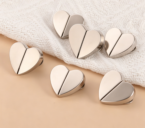 Heart-shaped Magnetic Snap Curtains for Living Room and Bedroom, Magnetic Snap Curtain Closure, Curtain Light-blocking Snaps