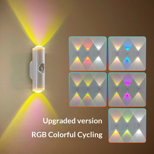 Modern Contemporary ABS Indoor USB Charging LED Wall Switch Control Multi-Color Temperature Bedside Decorative Atmosphere