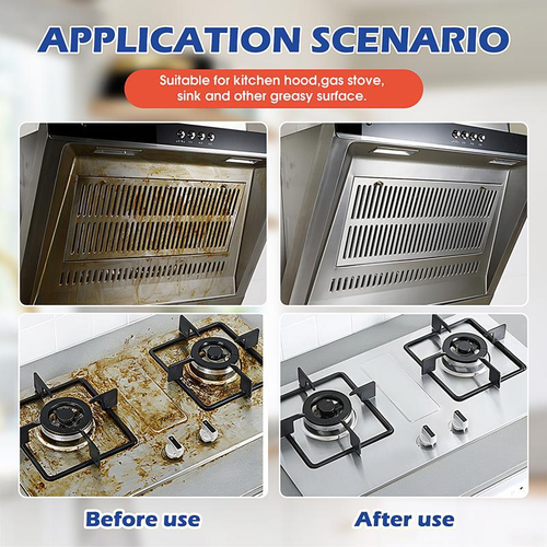 500ml Detergent Removing Dirt Oil Kitchen Oil Stain Smoke Oil Cleaner Spray Fresh Strong Decontamination Spray