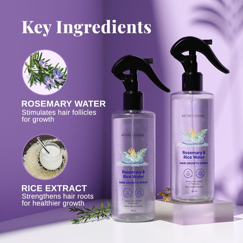 Rosemary Hibiscus Nature Hair Oil Spray Strengthens Hair & Nourishes Scalp Controls Hair Fall for All Hair Types
