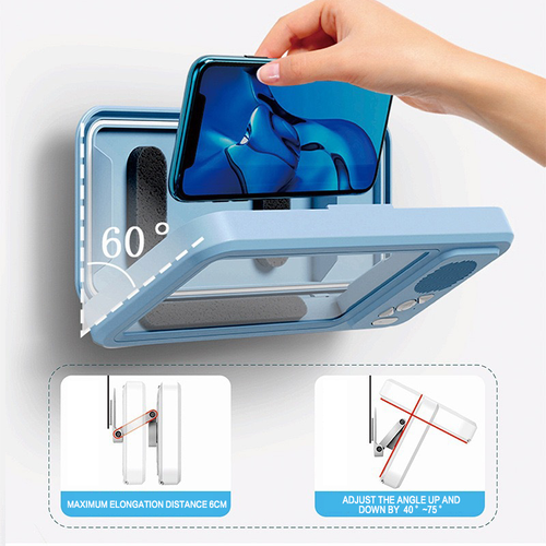 Waterproof Bathroom Phone Case with Bluetooth Speaker & Stand – Touch-Screen Compatible