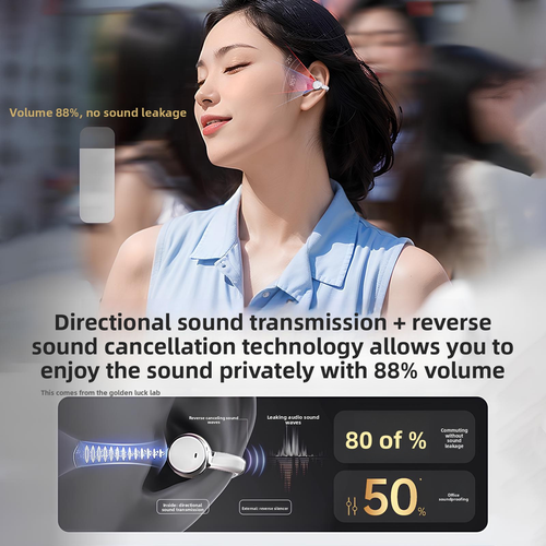 Dual Wireless Earbuds LED Power Display HiFi in Ear Noise Earphone Cancelling Low Latency Touch Control Type-C Long Battery Life