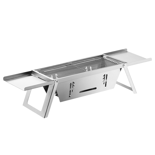 Thick Stainless Steel Folding BBQ Grill, Portable Home Meat Roasting Rack, Durable and Easy to Use, Perfect for Grilling Outdoor Cooking