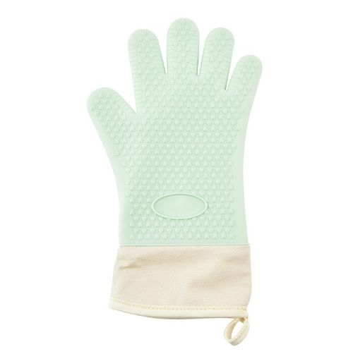 Hot Sale Silicone Cotton Double Layer Heat Resistant Gloves Kitchen Oven Microwave Oven Gloves