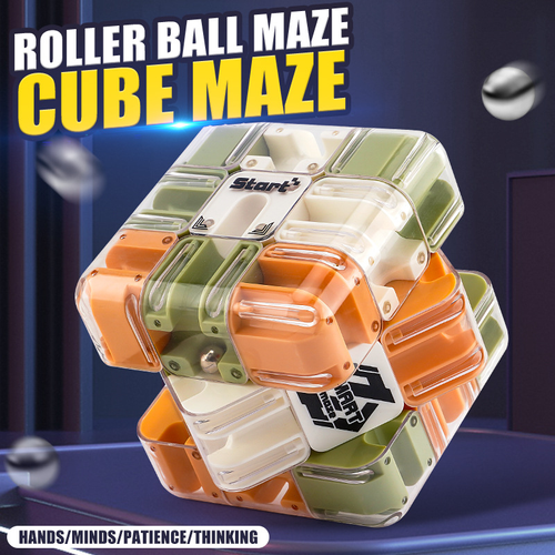 Bemay Toy 3D Maze Game Brain Teaser Gravity Puzzle Cube, Anxiety Relief Items, Sensory Toys for Adults & Kids