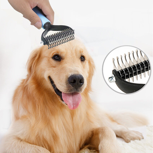 Pet Cat Dog Accessories Grooming Products Top Sellers Wholesale Double-sided Stainless Steel Pet Dog Cat Comb Hair Remover Brush