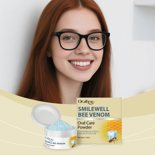 Oral Care Powder with Delicate Texture Clean Teeth Stains Clean Luster Fresh Bee Venom Tooth Powder