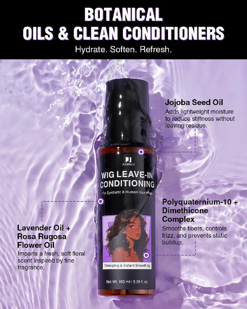 Leave in conditioner spray for wigs nourishing and detangling care keeps synthetic and human hair soft and smooth