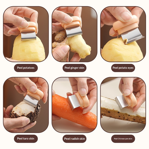 Crab-Claw Garlic Peeler & Ginger Scraper 2-in-1