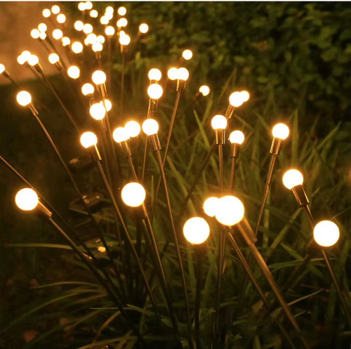 Outdoor Waterproof 8 Led Solar Powered Decorative Garden Lawn Firefly Light for Pathway,garden,landscape
