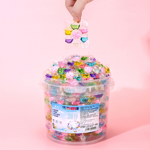 High Efficiency Satin Removal Seven-In-One Laundry Detergent Pods Fragrance Beads Capsules with Color Protection Gel Shape