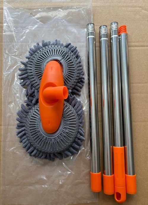 360 Degree Rotation Double Head Brush Chenille Detachable Retractable 3 Sections Extended Car Washing Brush