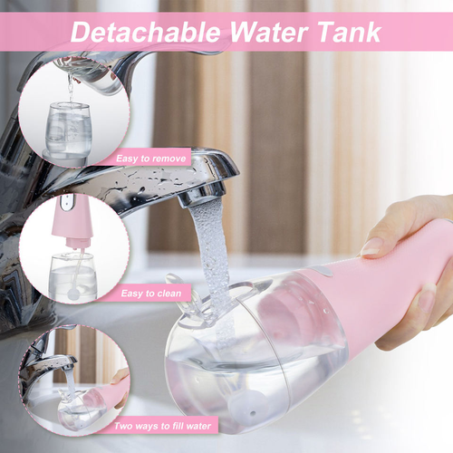 350ml USB Rechargeable Water  Pick IPX7 Waterproof Rechargeable Cordless Electric Portable Jet Teeth Cleaning Dental Floss Oral Irrigator Water Flosser