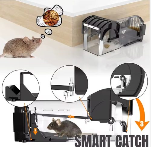 New Automatic Rat Trap Cage Short Green Type High Efficiency Mouse Catcher for Rodent Control Pest Management Indoor Outdoor Use