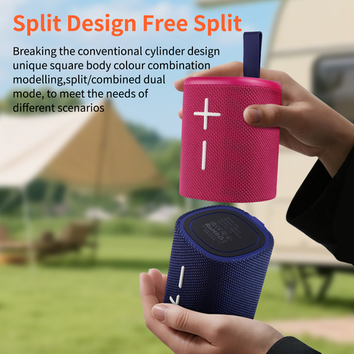 S18 2-in-1 Magnetic Split 20W Wireless Speaker,Color Blocking Waterproof Dual Splittable TWS Portable Speaker for Home Outdoor
