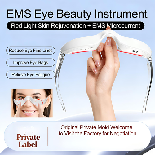 Electric Eye Massager Glasses EMS Technology Under Eye Massager Rechargeable Eye Mask Removing Dark Circles Smoothing Wrinkled