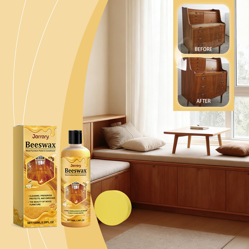 Bees Wax Furniture Polish and Cleaner Agent 100ml Natural Bees Waxing Furniture Polish Long Lasting Wood Cleaner Protectiv