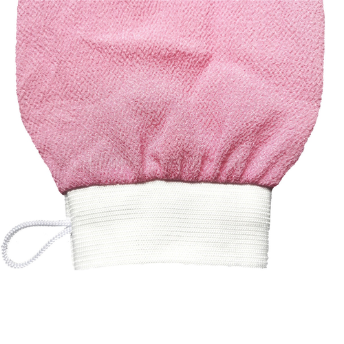 Premium Quality  Exfoliating Mitt Body Scrub Glove Deep Cleansing Moroccan Exfoliating Gloves Dead Skin Remover for Body Pink Two Per Set