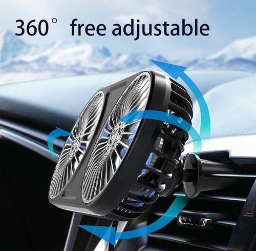 360 Degree Adjustable Car Dual-Head Fan