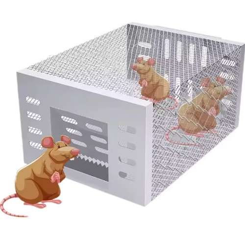 Double Door Continuous Metal Full-Automatic Mouse Trap for Indoor Rodent Control (Rats) in Household & Warehouse Use