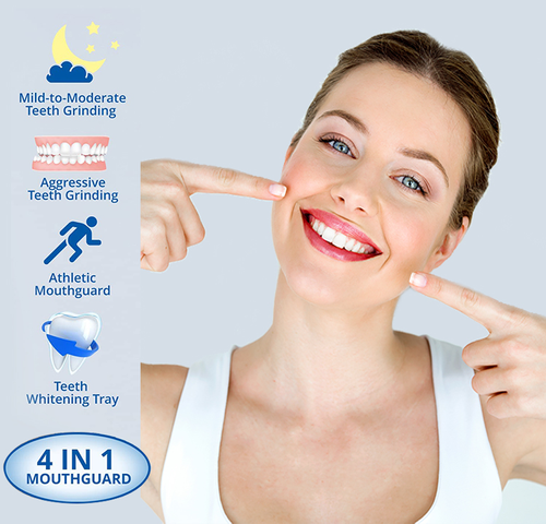 Night Guard Teeth Bruxism Grinding Teeth Whitening EVA Plastic Clear Mouth Guards Trays 8 Pieces Anti-Snore BPA Free Food Grade