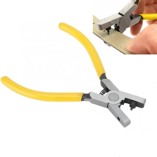 Mini Belt Hole Punch Pliers & Leather Punch Tool , Spring-Loaded, for Watch Straps, Bags & DIY