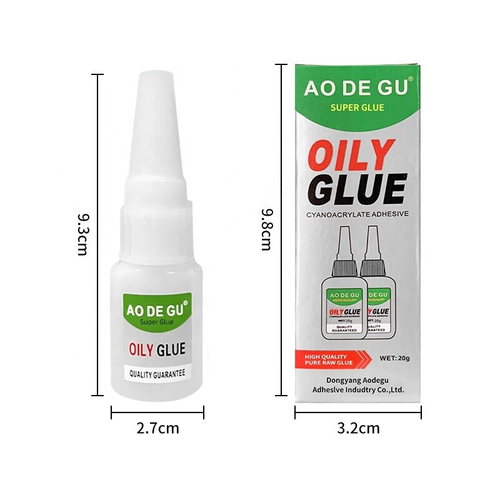 AODEGU High-Sealing Ethyl Cyanoacrylate Glue for Metal Wood Plastic Rubber-Acrylic-Based Adhesive Six Per Set