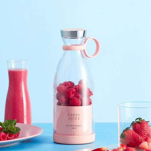 Pink Portable Household Fruit Vegetable Juicer Cup Rechargeable