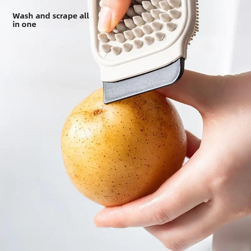Multifunctional Silicone Fruit Vegetable Cleaning Brush All-in-One Wash Scrape