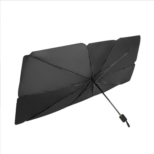 Foldable Car Front Windshield Sun Shade Umbrella, Titanium Silver Heat Insulation UV Protection Retractable Vehicle Window Sun Visor