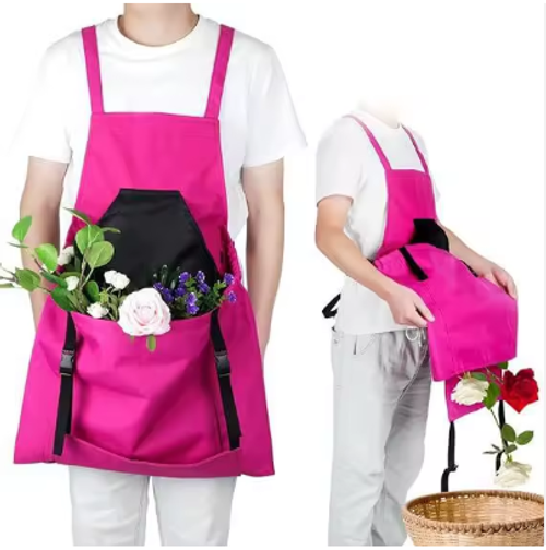 Wholesale Canvas Garden Aprons Waterproof Unisex Gardening Apron With Pockets for Fruit Vegetable Flowers Garden Tools
