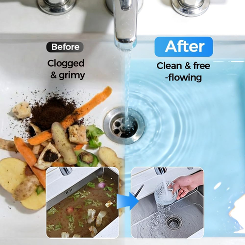 Drain Foam Cleaner 2026 Fast Acting Kitchen & Bathroom Drain Clog Remover Liquefies Grease & Destroys Hair Clogs Home Use