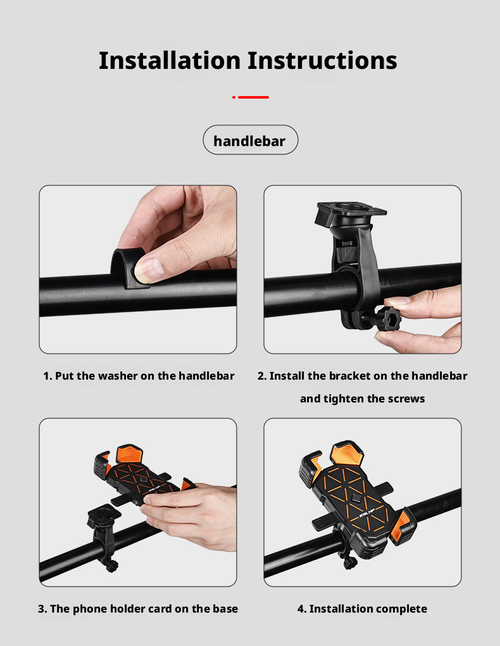 Electric Vehicle Mobile Phone Bracket Anti-Shock & Anti-Shake for Self-Driving Navigation Bike Accessories