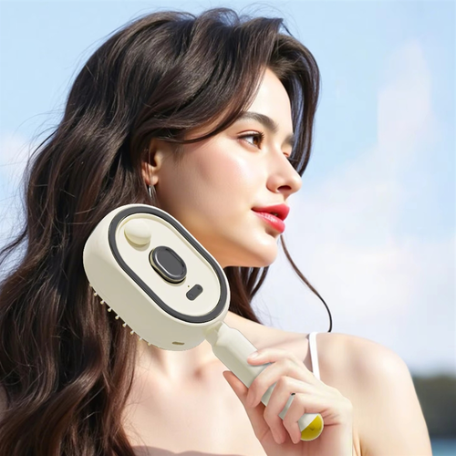 Battery Powered Electric Spray Airbag Massage Comb Essential Oil Atomization Hair Care Self-cleaning Tangle-free Fluffy Smooth