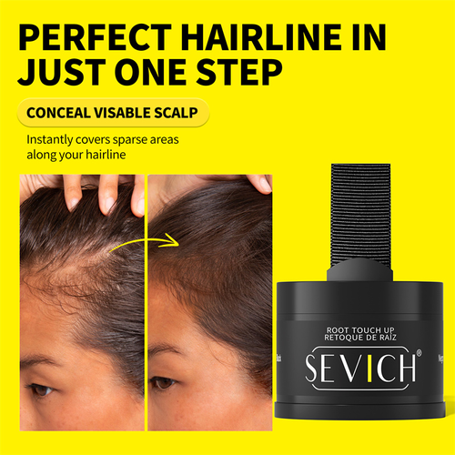 Black 4g Magic Root  Touch up Fast Cover Long Lasting Waterproof Natural Hairline Shadow Powder Concealer Unisex