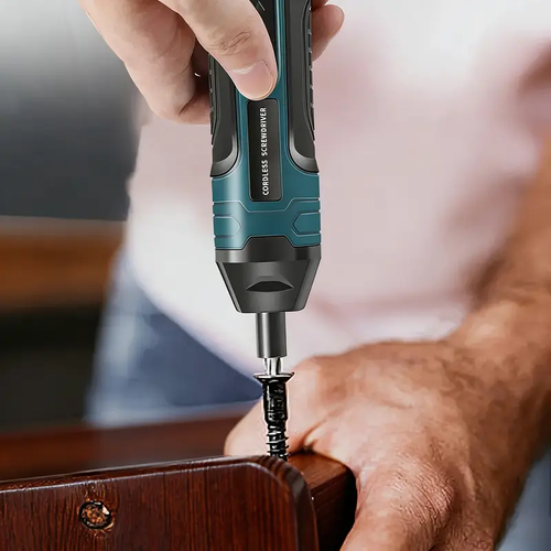 Electric Screwdriver Set, 20-in-1 Rechargeable Cordless Screwdriver with Magnetic S2 Steel Bits, Ergonomic Handle, Forward Reverse, Built-in LED Light for Furniture Assembly, DIY, Appliances&Bicycle Repair