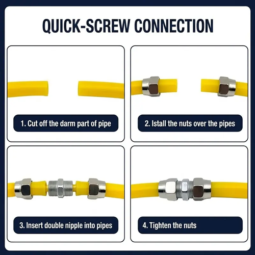 8-Pack Straight Air Line Fittings for Truck, (4-16mm) High-Temp Pneumatic Tubing Quick Release Connectors for Semi Truck, Train & Industrial Air Line