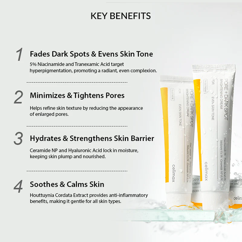 For Pore Minimizer Dark Spot Brightening Cream for Sensitive Skin Non-Irritating & Hydrating