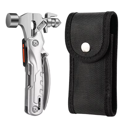 New Design Camping Hammer Multitool with Flashlight Best Camping Accessories with Plier Knife Bottle Opener Saw