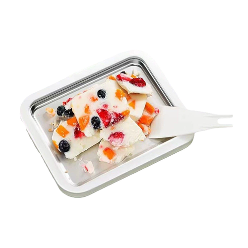 DIY Ice Cream Roll Maker Easy DIY Versatile Summer Instant Rolled Ice Cream Maker Ice Cream Cold Plate for Yogurt Sorbet Two Per Set Pink And White