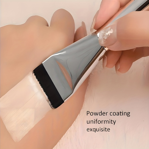 Professional Ultra-Thin Concealer Brush New Straight Line Electroplate Silver Single Flat Head Foundation Make-Up Brush Handle