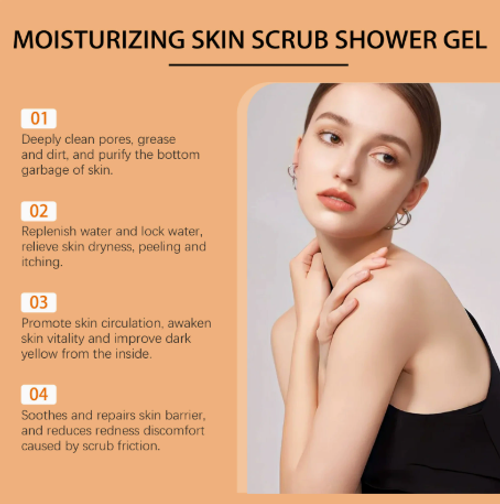 Hot Sale Hydrating Body Wash Refreshing Fragrant Turmeric & Vitamin C Plant Extract Moisturizing Exfoliating Turmeric Shower Gel 100ml