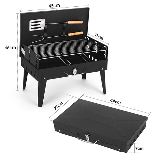 Heavy Duty Professional Metal Outdoor Camping Folding Portable Charcoal Barbecue BBQ Grill